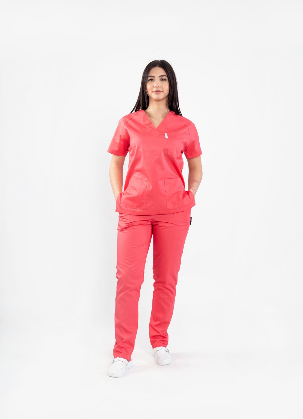 pantalon medical colorat cu snur